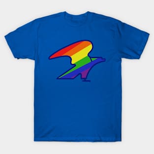 Rainbow Postal Bird (2) T-Shirt